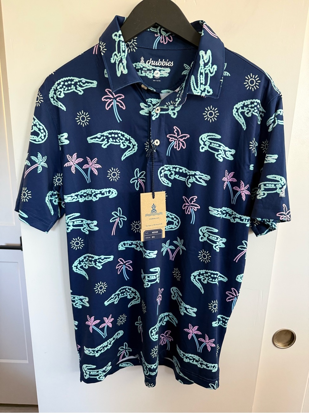 NWT Chubbies Performance Polo The Neon Glade Size Medium